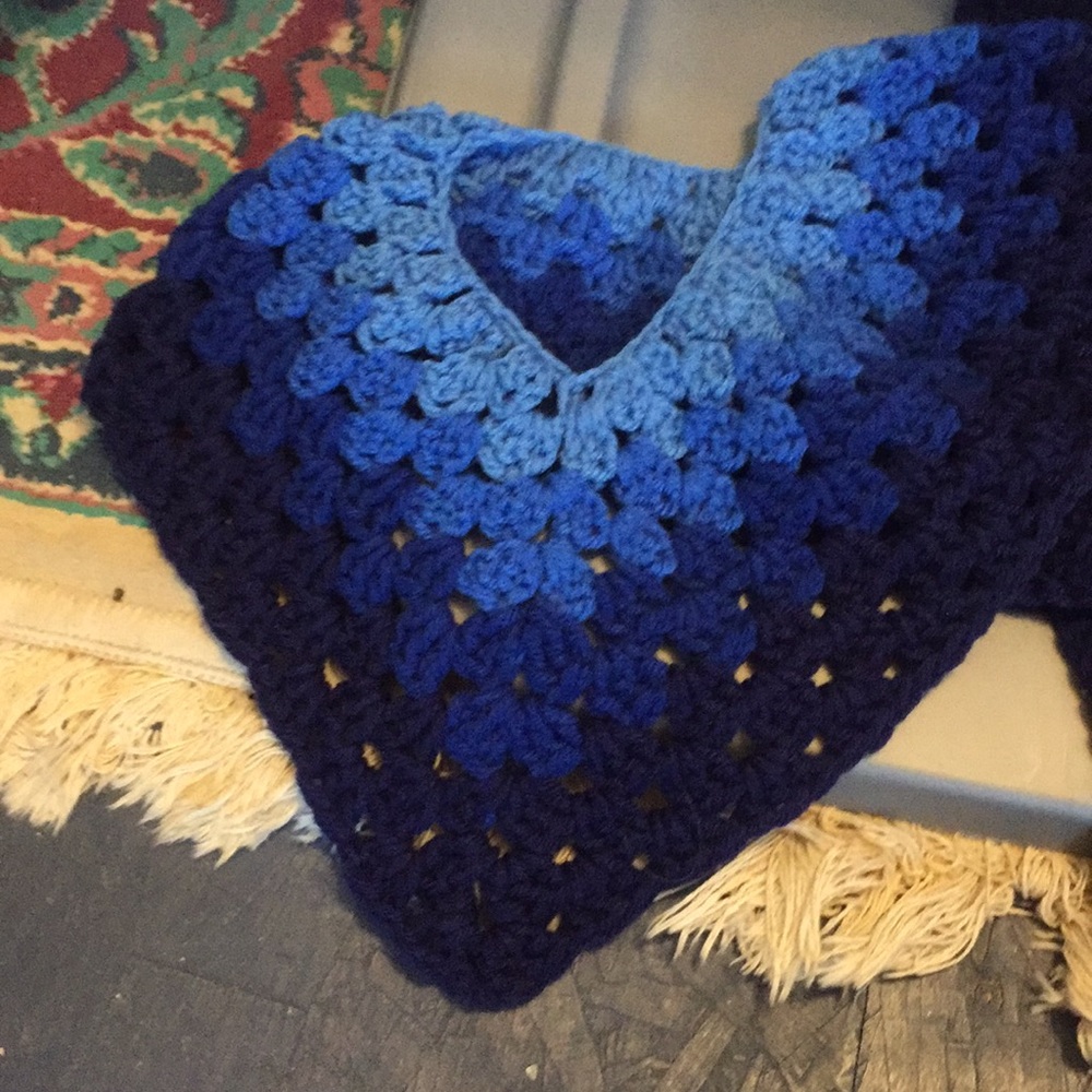 Handmade Mommy & Me matching poncho set - Picture 2 of 3